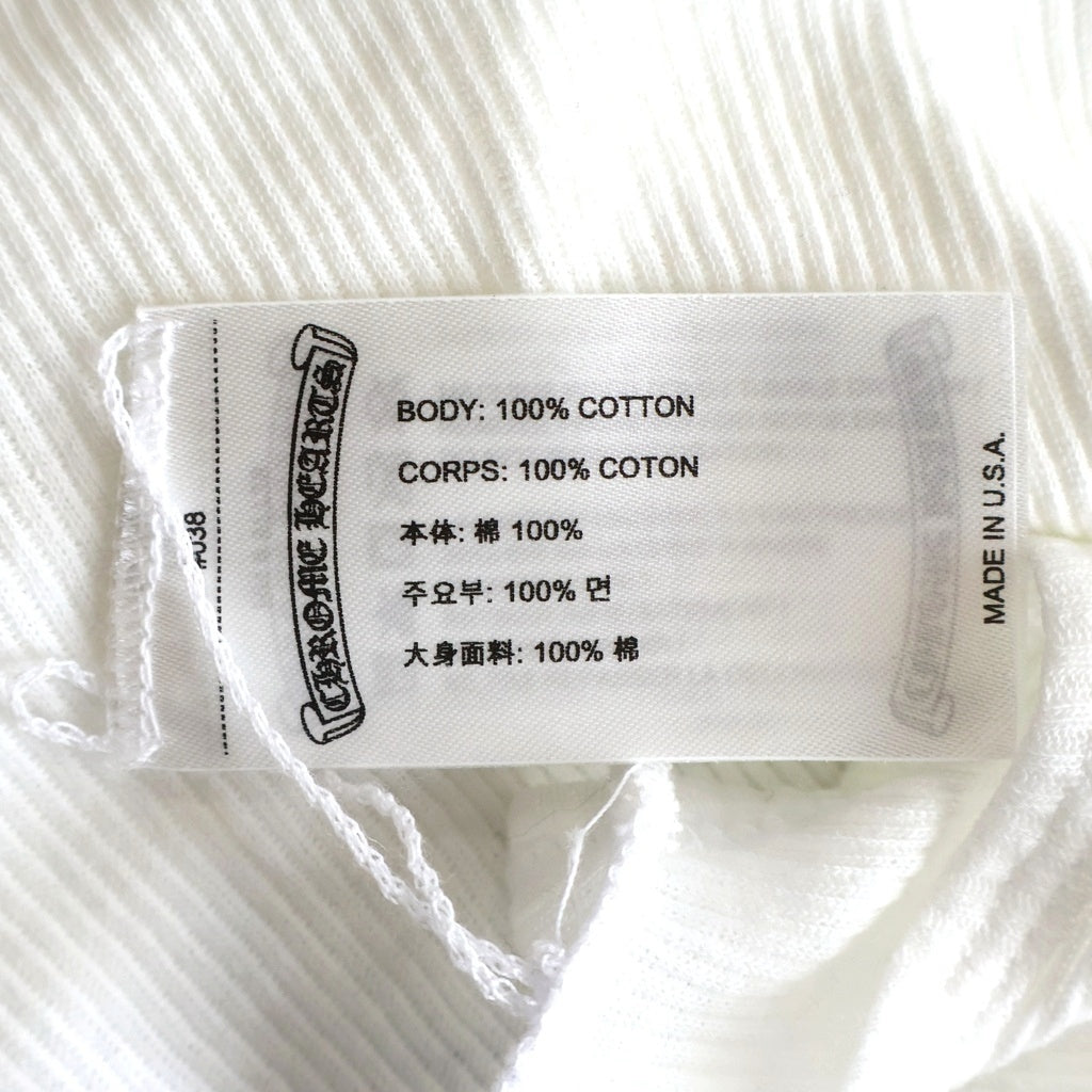 CHROME HEARTS(クロムハーツ) Viny Heart Love You Rib Tank Top ヴィニーハート ラブユー リブ タンクトップ ホワイト