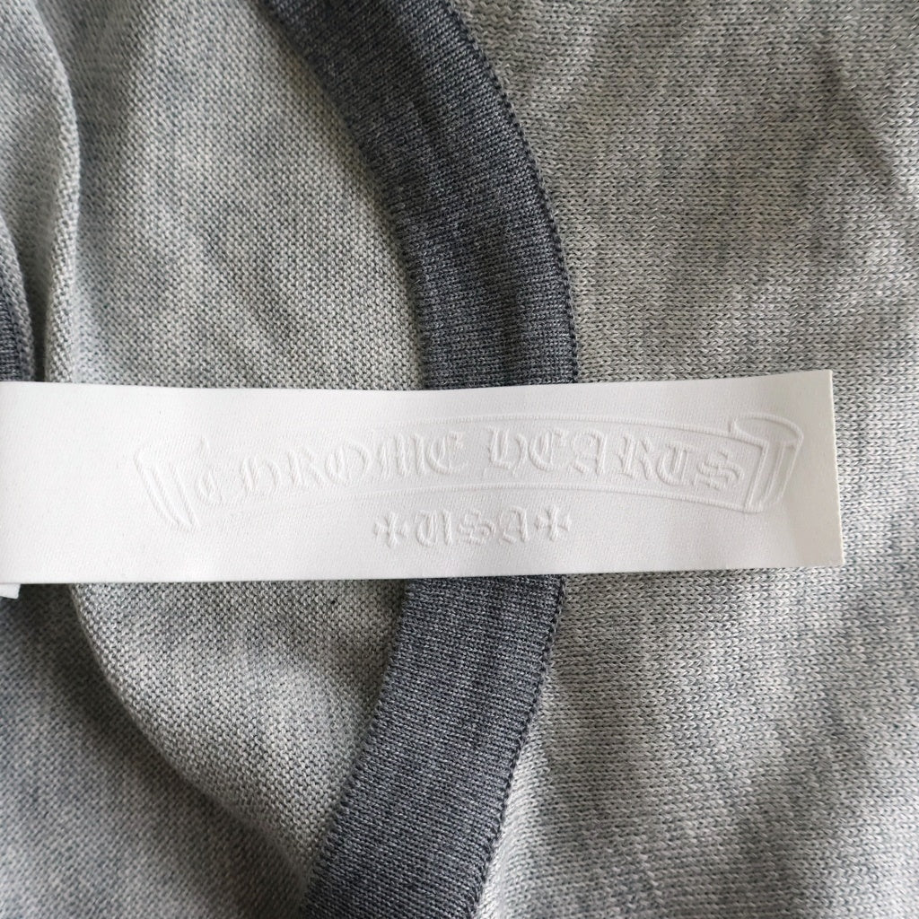 CHROME HEARTS(クロムハーツ) 3CROSS PATCH CH刺繍 ラグランロングスリーブTシャツ グレー