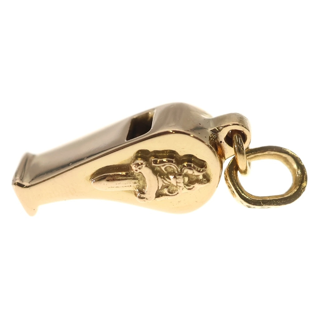 CHROME HEARTS クロムハーツ 22K WHISTLE TNY DAGGER タイニーホイッスルチャーム ゴールドネックレストップ ゴールド CHROME HEARTS(クロムハーツ) 22K WHISTLE TNY DAGGER タイニー