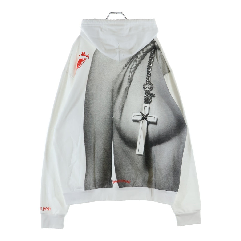 CHROME HEARTS(クロムハーツ) Laurie Lynn Stark LLS HOODIE ローリーリンスターク バックプリントプルオーバーパーカー ホワイト