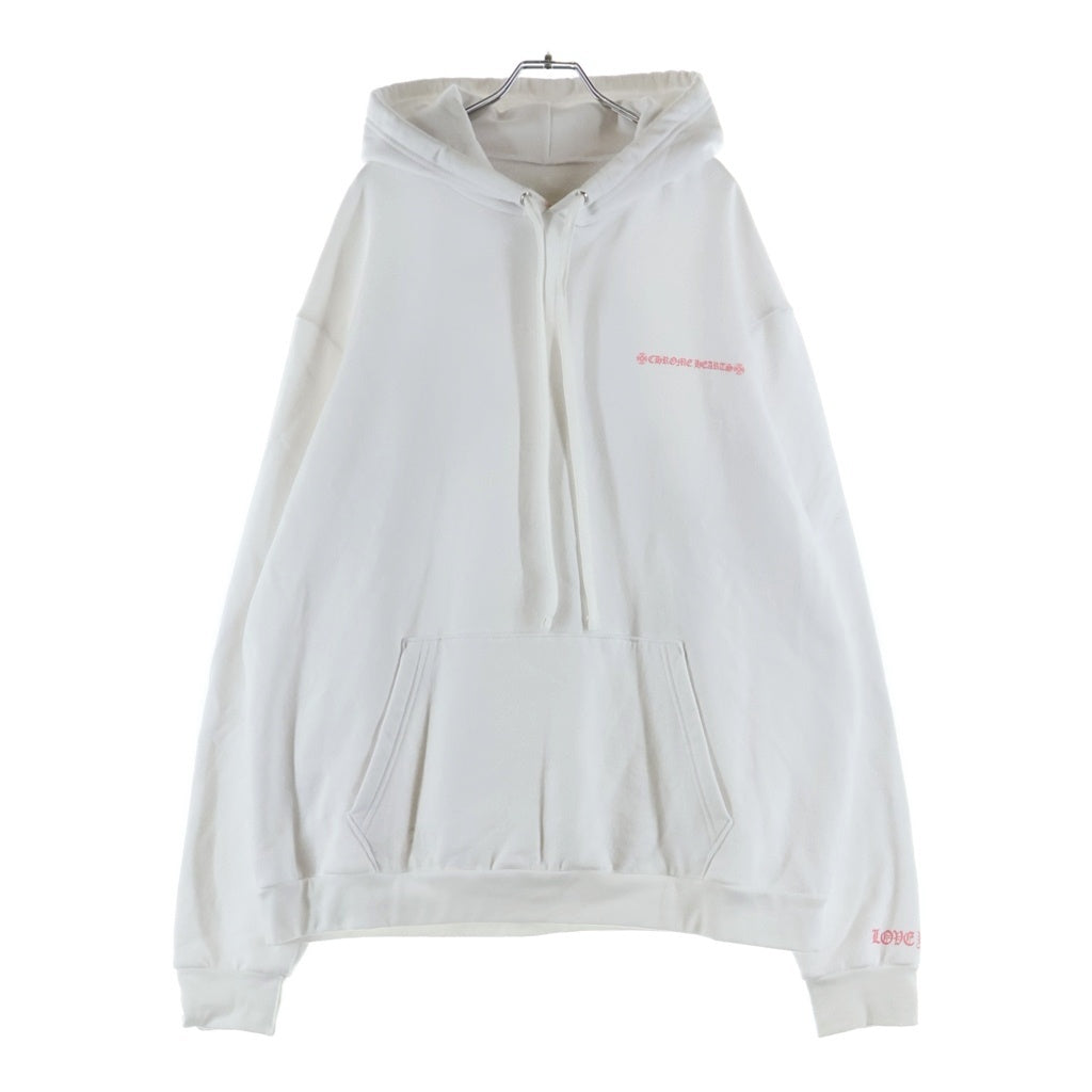 CHROME HEARTS(クロムハーツ) LAURIE LYNN STARK SWTSHRT PLVR ローリーリンスターク バックプリント プルオーバースウェットパーカー ホワイト