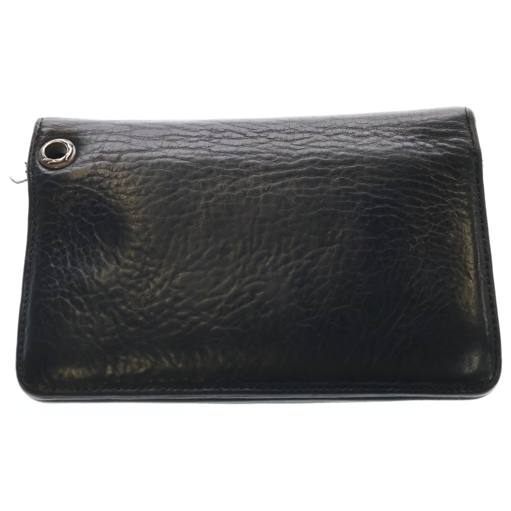 CHROME HEARTS(クロムハーツ) 2ZIP 2ジップ クロスボールボタンレザーウォレット 財布 ブラック BCA363