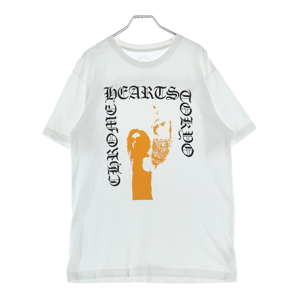 CHROME HEARTS(クロムハーツ) CH T-SHRT LTD 青山20周年限定 バックスクロール プリント クルーネック半袖Tシャツカットソー ホワイト