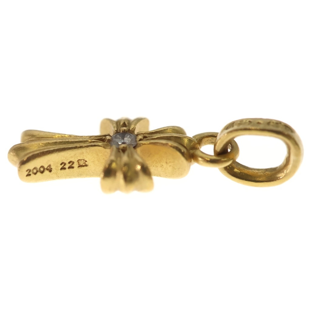 CHROME HEARTS(クロムハーツ) 22K CRS BBYFAT DIA ベイビーファットクロス 両面1ダイヤ ペンダントトップ ゴールド BCA034