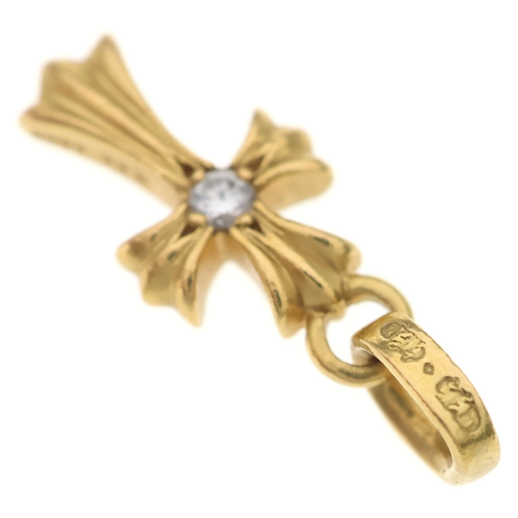 CHROME HEARTS(クロムハーツ) 22K CRS BBYFAT DIA ベイビーファットクロス 両面1ダイヤ ペンダントトップ ゴールド BCA034