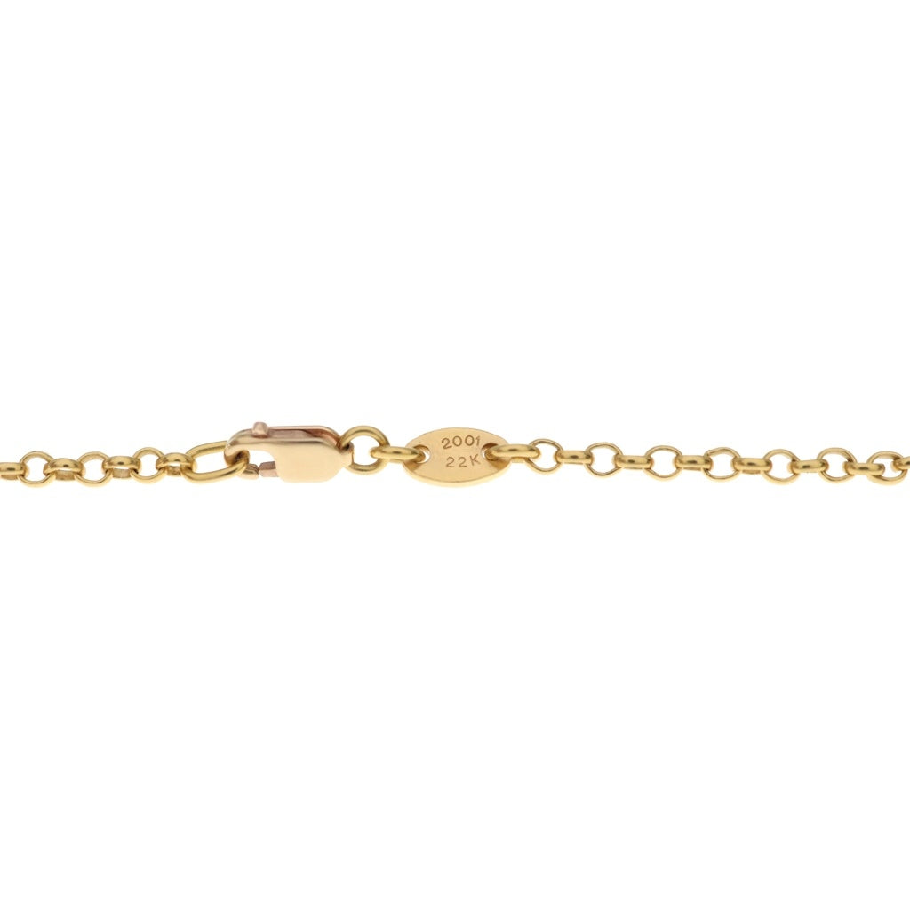 CHROME HEARTS(クロムハーツ) 22K NECKCHAIN R18 ロールチェーンネックレス 18inc h ゴールド BCA010