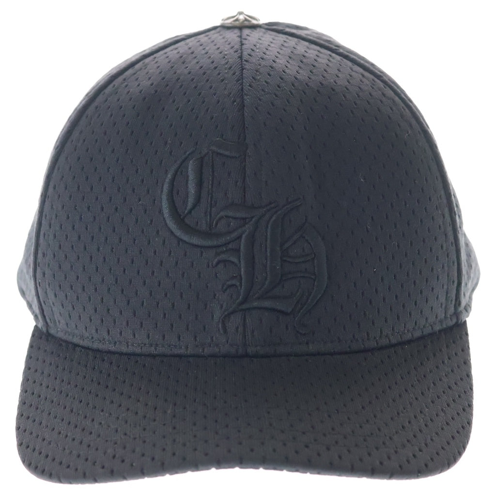 CHROME HEARTS(クロムハーツ) MESH CAP CHロゴ刺繍 メッシュベースボールキャップ 帽子 ブラック