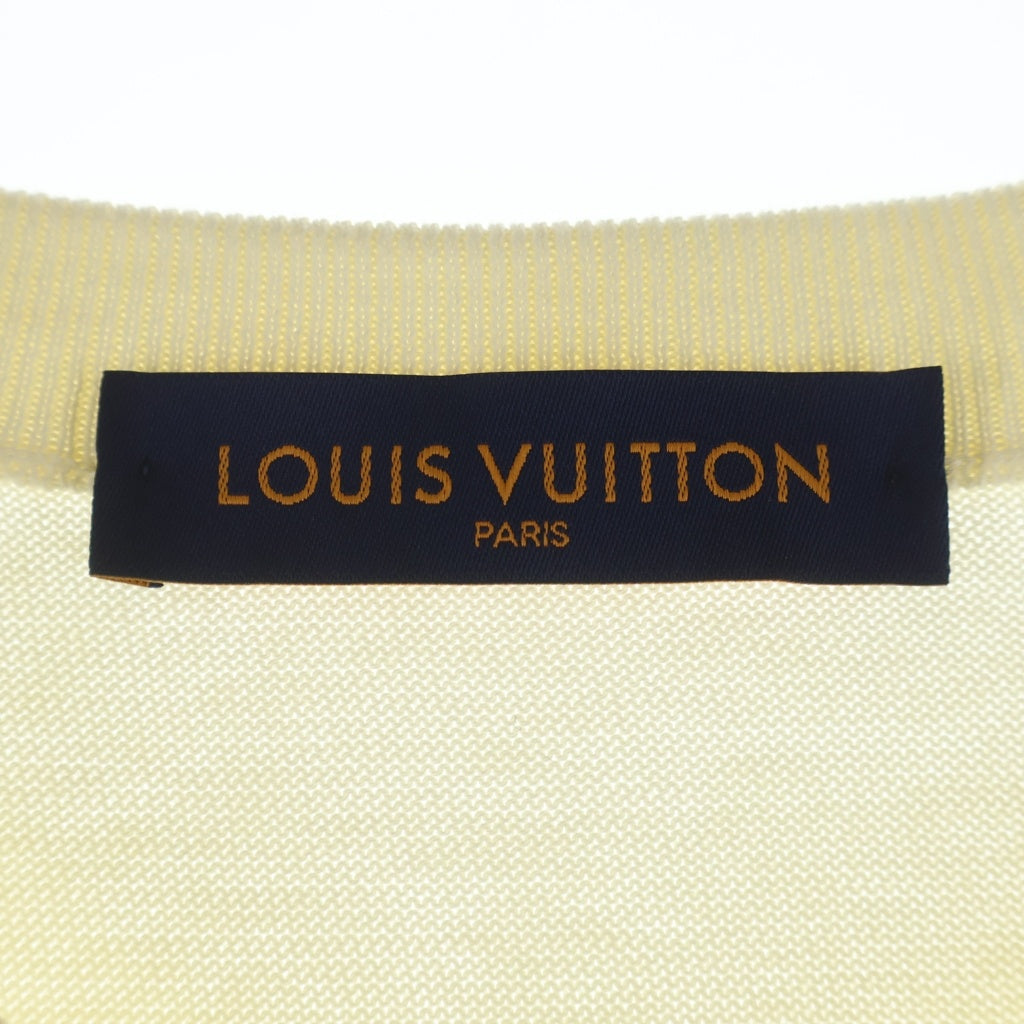 LOUIS VUITTON(ルイヴィトン) 22SS×NIGO LV MADE Intarsia Duck Knit Tee ニゴー LVメイド ダック刺繍 インタルシアジャカードニット半袖セーターアイボリー RM221M F96 HMN04W
