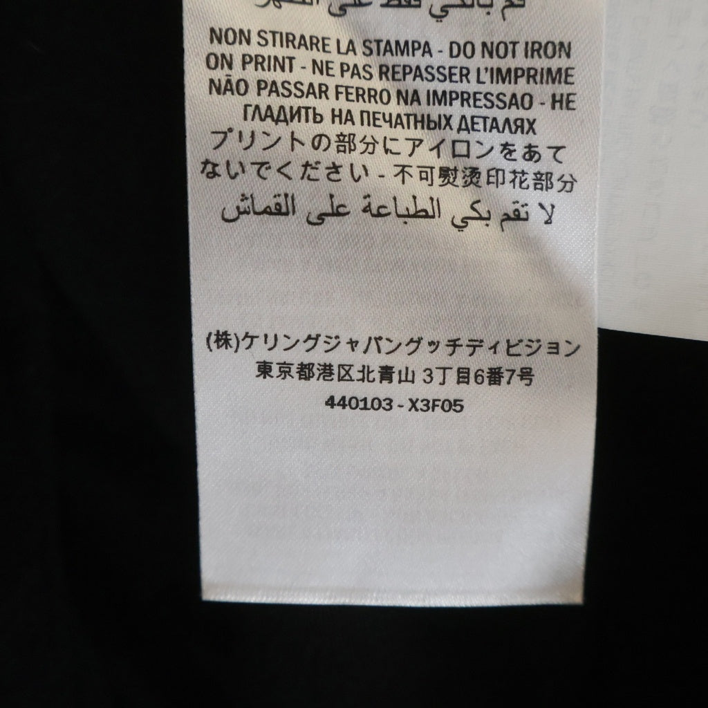 GUCCI(グッチ) ロゴプリント クルーネック半袖Tシャツカットソー ブラック 4401013-X3F05