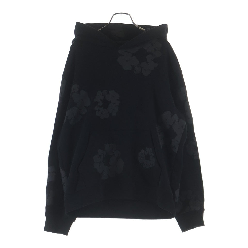 DENIM TEARS(デニムティアーズ) Cotton Wreath Hoodie コットンリースフーディー プルオーバーパーカー ブラック