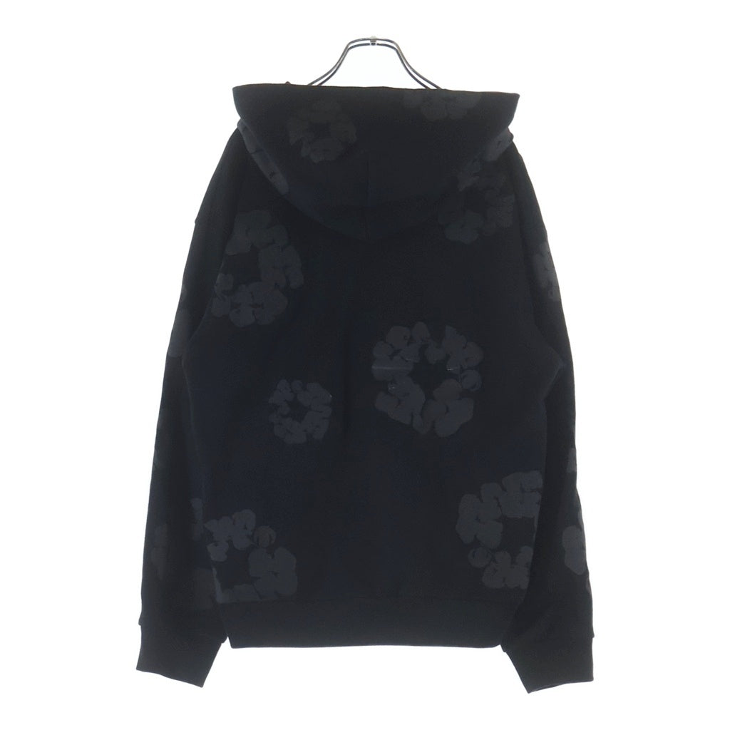 DENIM TEARS(デニムティアーズ) Cotton Wreath Hoodie コットンリースフーディー プルオーバーパーカー ブラック