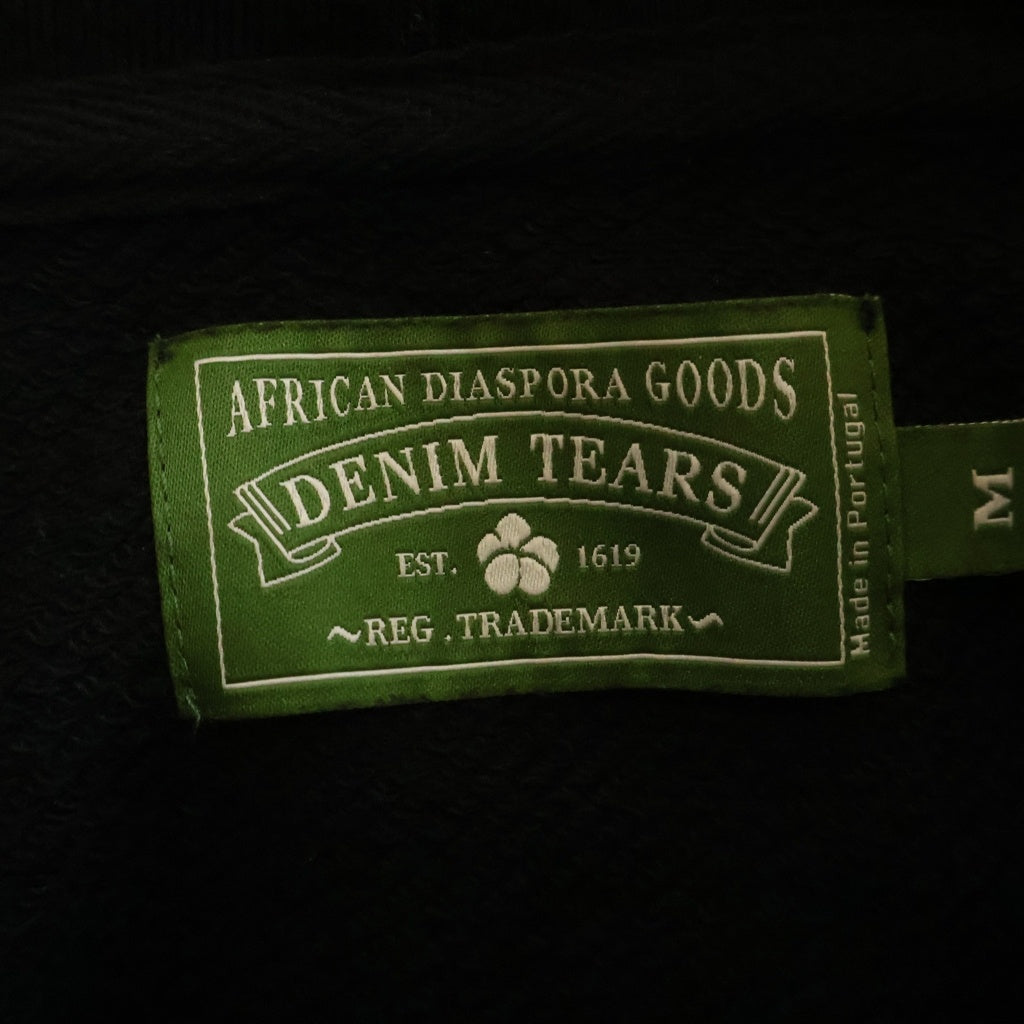 DENIM TEARS(デニムティアーズ) Cotton Wreath Hoodie コットンリースフーディー プルオーバーパーカー ブラック