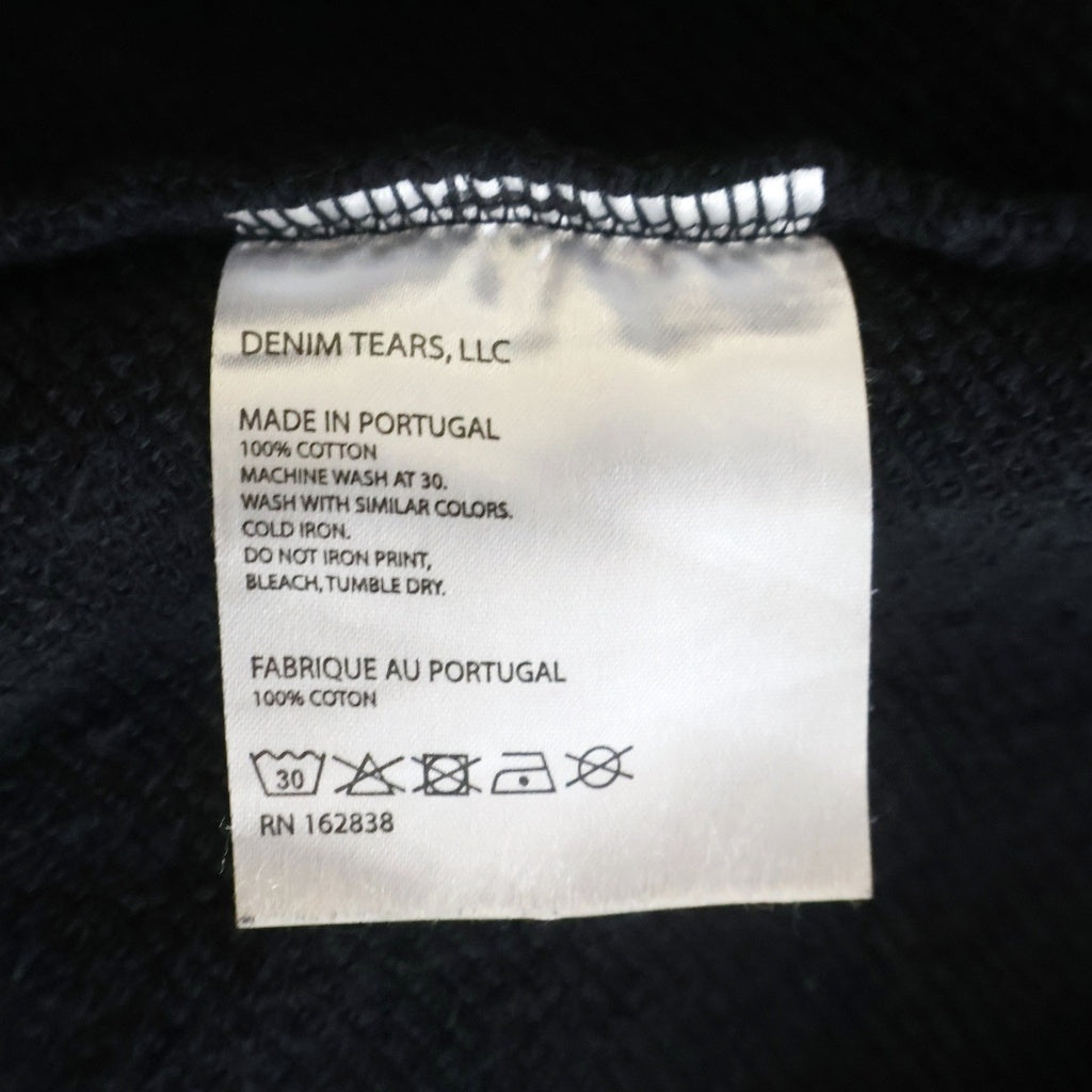 DENIM TEARS(デニムティアーズ) Cotton Wreath Hoodie コットンリースフーディー プルオーバーパーカー ブラック