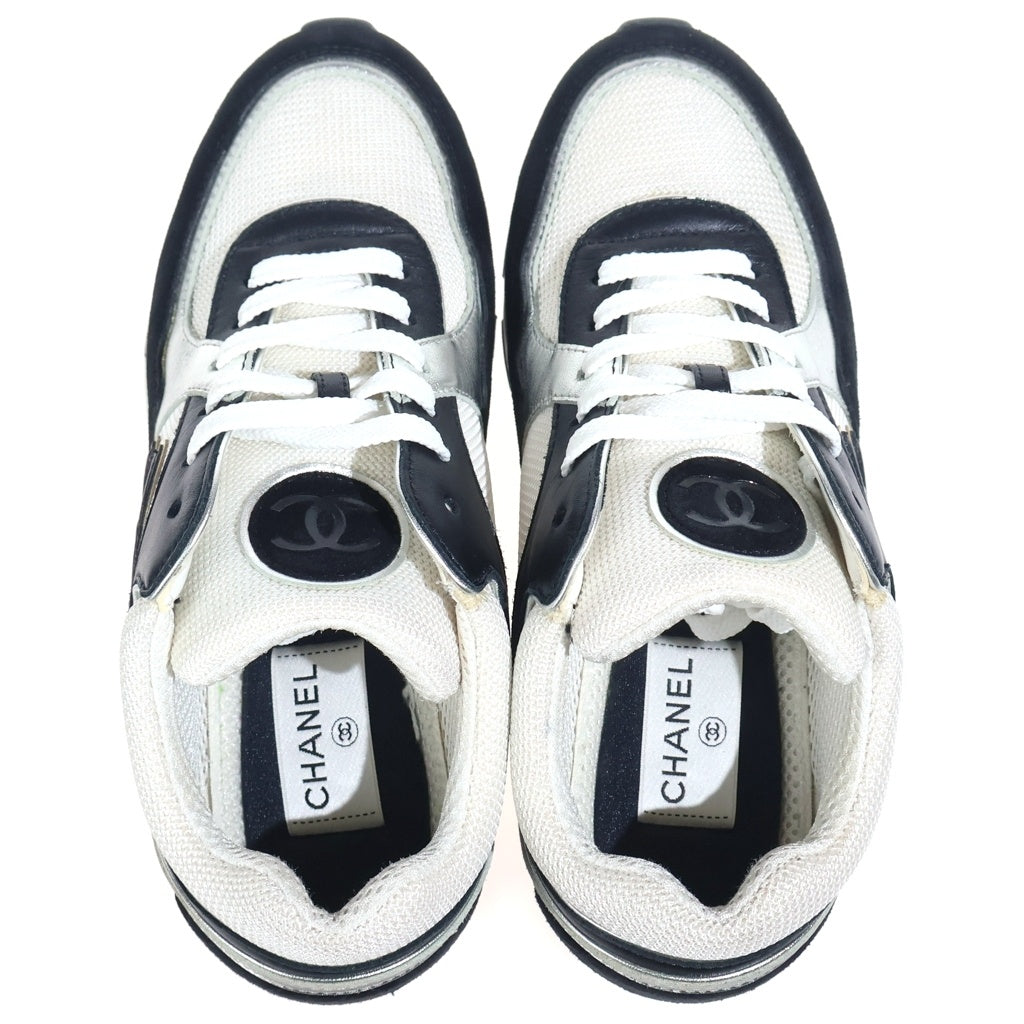CHANEL(シャネル) C Sneaker ココマーク メッシュ×レザー ローカットスニーカー ホワイト レディース