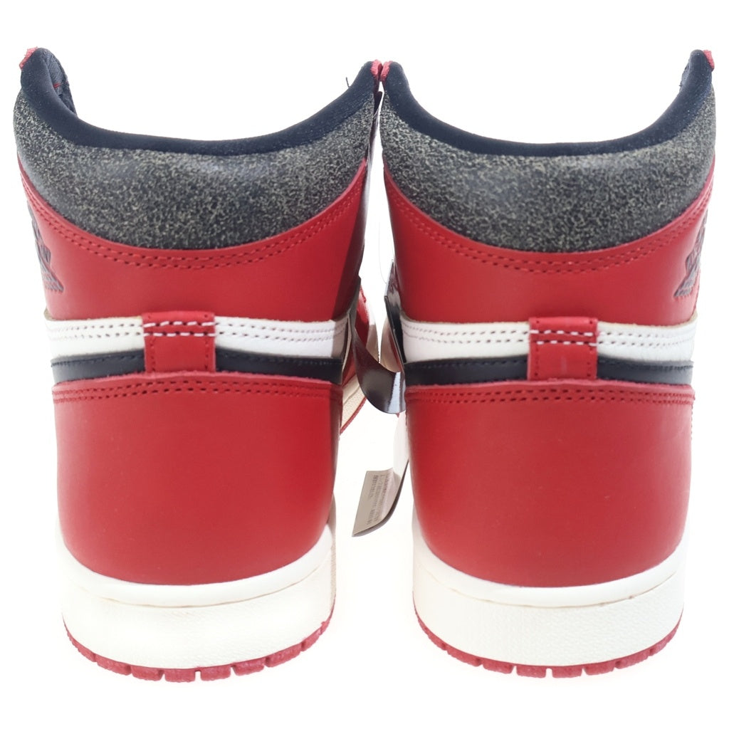 NIKE(ナイキ) AIR JORDAN 1 HIGH OG DZ5485-612 エアジョーダン1 OG ロスト&ファウンド シカゴ ハイカットスニーカー ホワイト/レッド US9.5/27.5cm