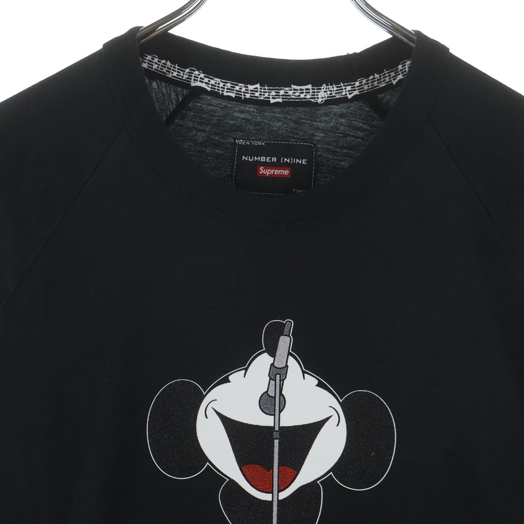 SUPREME(シュプリーム) ×Number (N)ine Mickey Mouse Raglan L/S Top ミッキーマウス ラグラン ロングスリーブカットソー ブラック