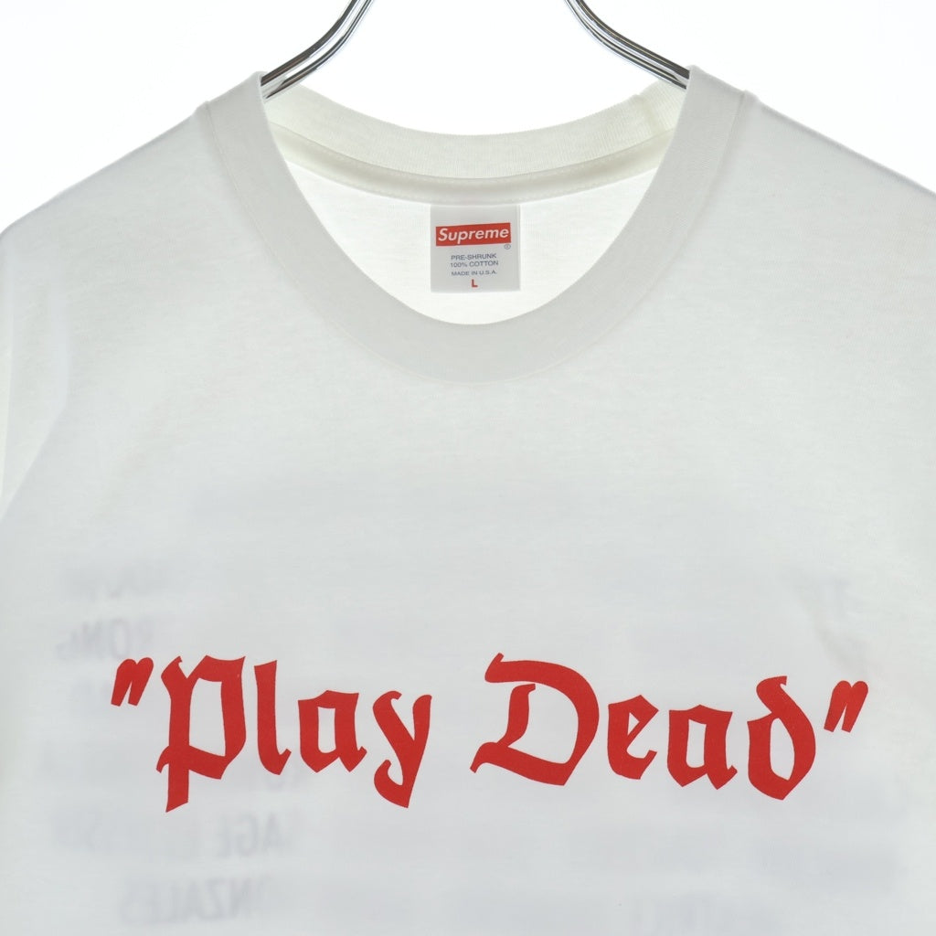 SUPREME(シュプリーム) 22AW Play Dead Tee プレイデッドティ クルーネックTシャツ ホワイト