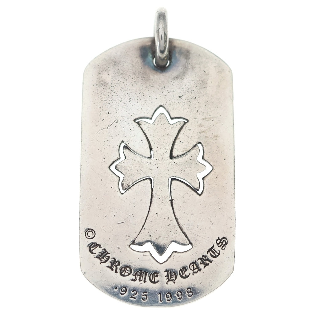 CHROME HEARTS(クロムハーツ) D TAG LRG CO CRS カットアウトクロスドッグタグ ラージ ペンダントトップ シルバー BCA239