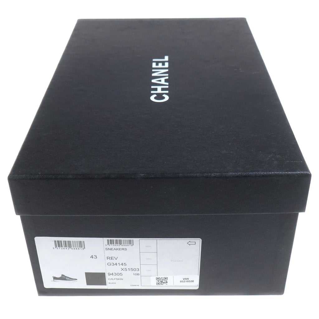 CHANEL(シャネル) ロゴシューレース レザー ローカットスニーカー シューズ ブラック G34145