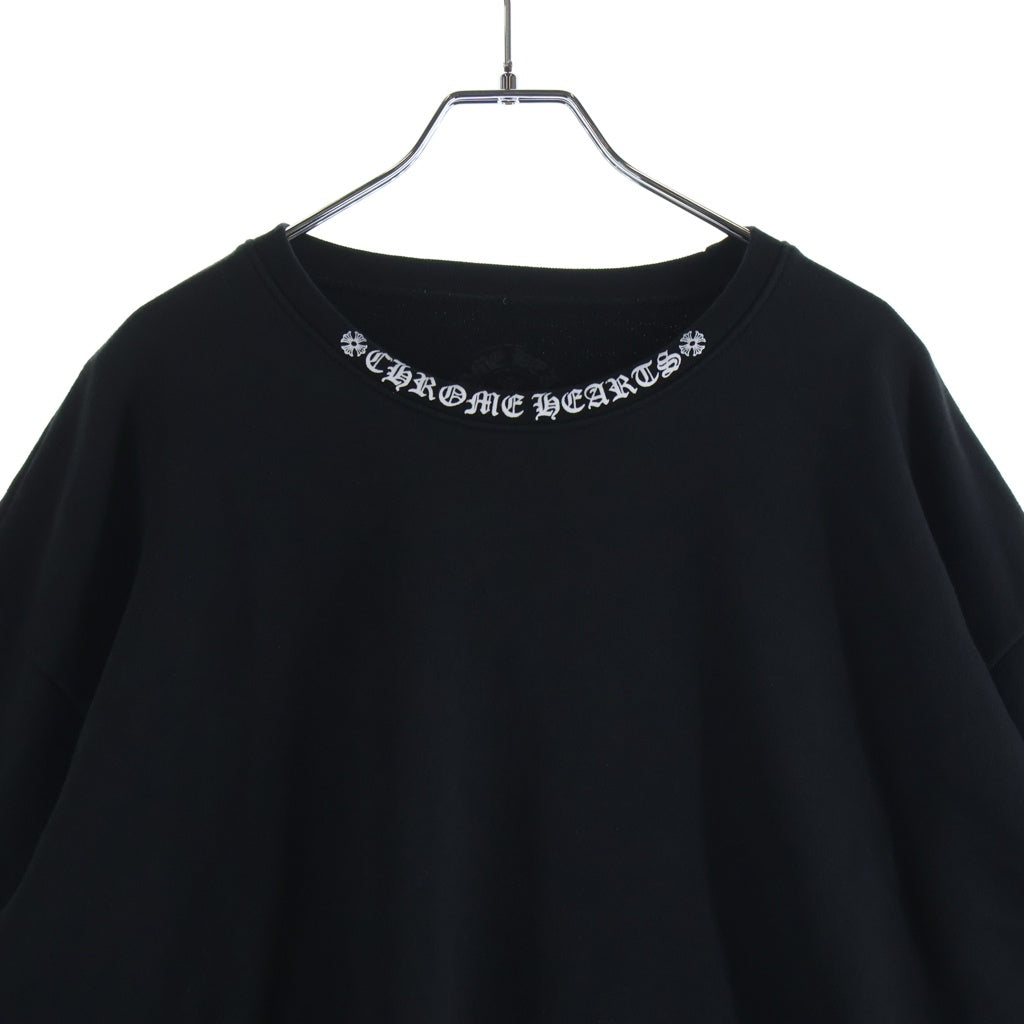 CHROME HEARTS(クロムハーツ) SWTSHRT PLVR ネックロゴ クルーネックスウェットトレーナー ブラック