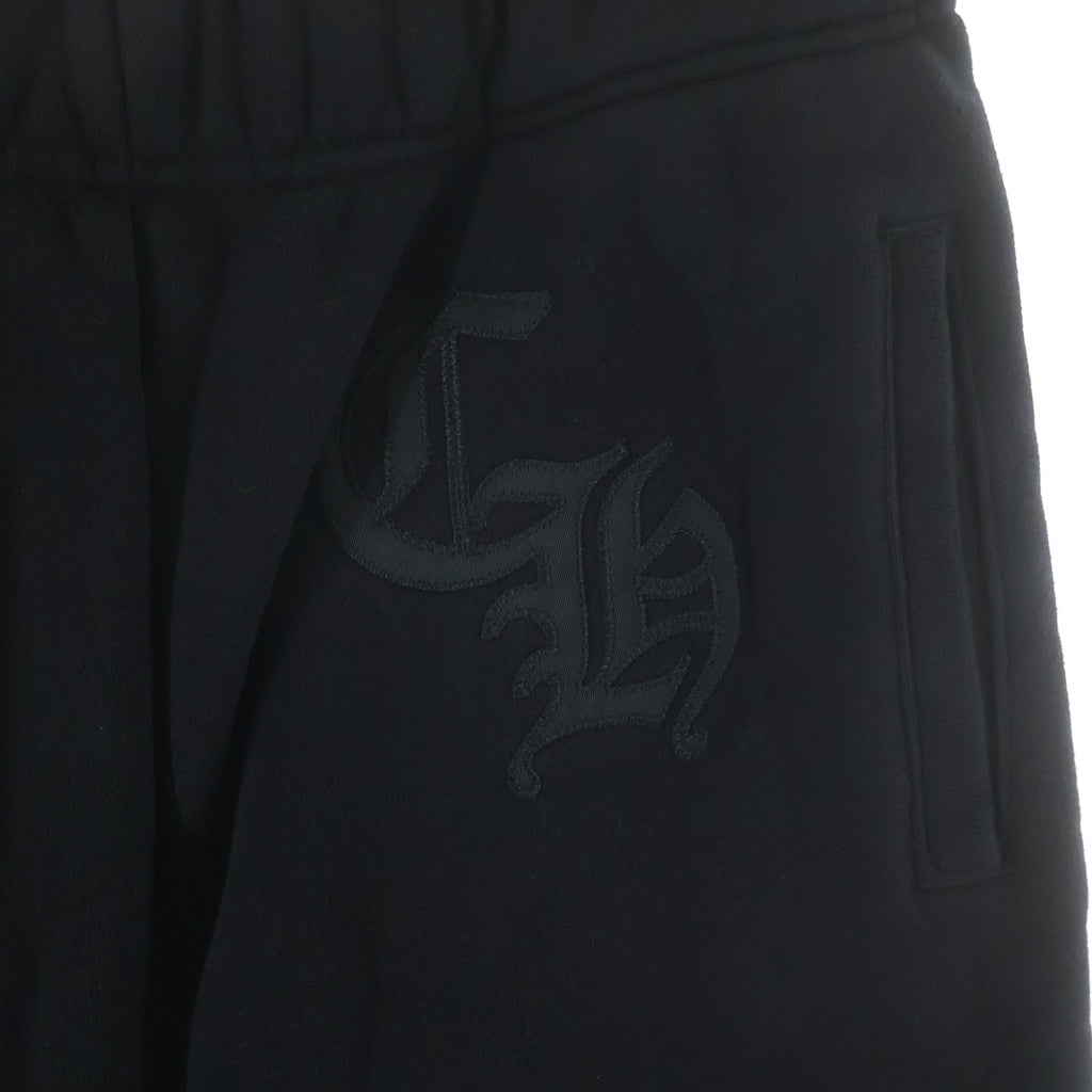 CHROME HEARTS(クロムハーツ) 25SS Y NOT CH Cross Applique Embroidery Sweat Pants ワイノット CHクロス アップリケ刺繍 スウェットパンツ ブラック