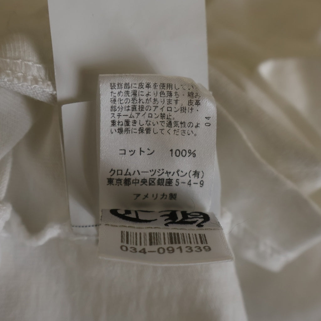 CHROME HEARTS(クロムハーツ) Y NOT Vertical Logo L/S Tee ワイノット ヴァーティカルロゴ クルーネック長袖Tシャツカットソー ホワイト