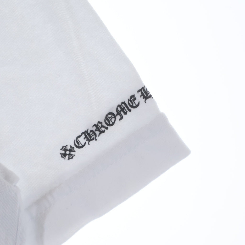 CHROME HEARTS(クロムハーツ) SCROLL LABEL T-SHIRT スクロールラベルプリント クルーネックポケット半袖Tシャツ ホワイト