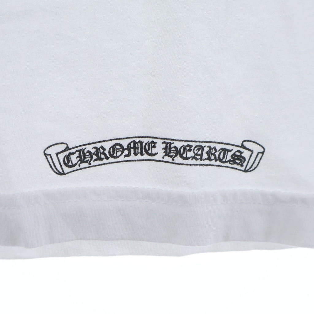 CHROME HEARTS(クロムハーツ) SCROLL LABEL T-SHIRT スクロールラベルプリント クルーネックポケット半袖Tシャツ ホワイト