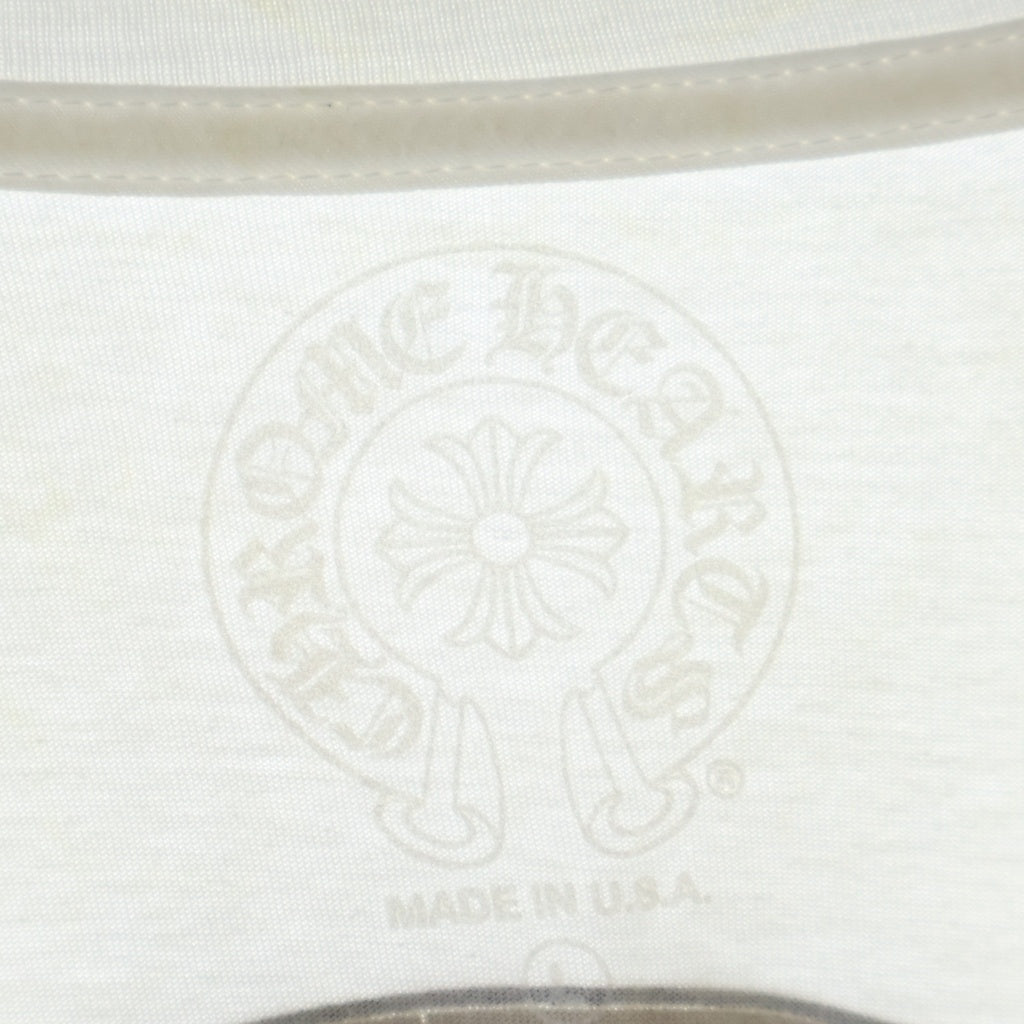 CHROME HEARTS(クロムハーツ) CAMO HORSE SHOE カモホースシュー バックプリント長袖Tシャツ ホワイト