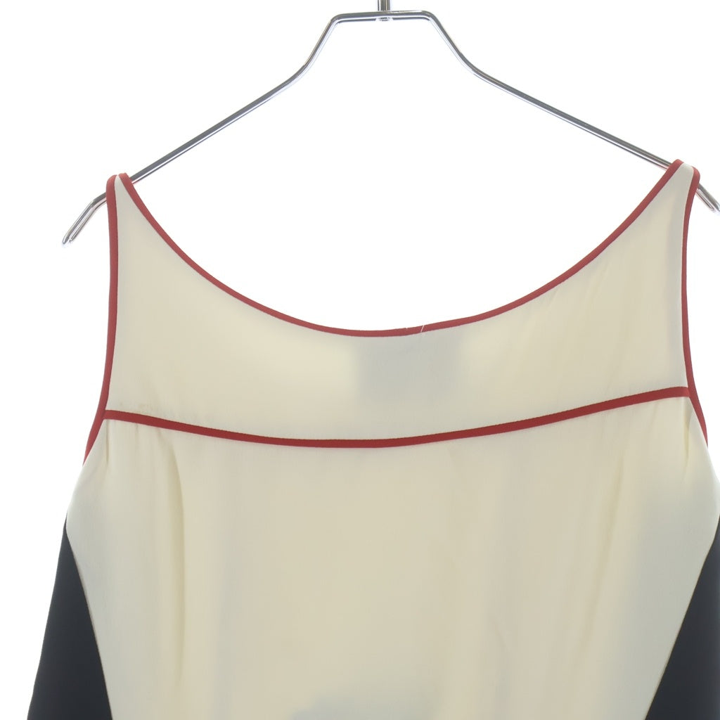 PRADA(プラダ) 15SS Pleated Colourblock Dress プリーテッド カラーブロック ドレス レディース APD1 2015 4274 グレー