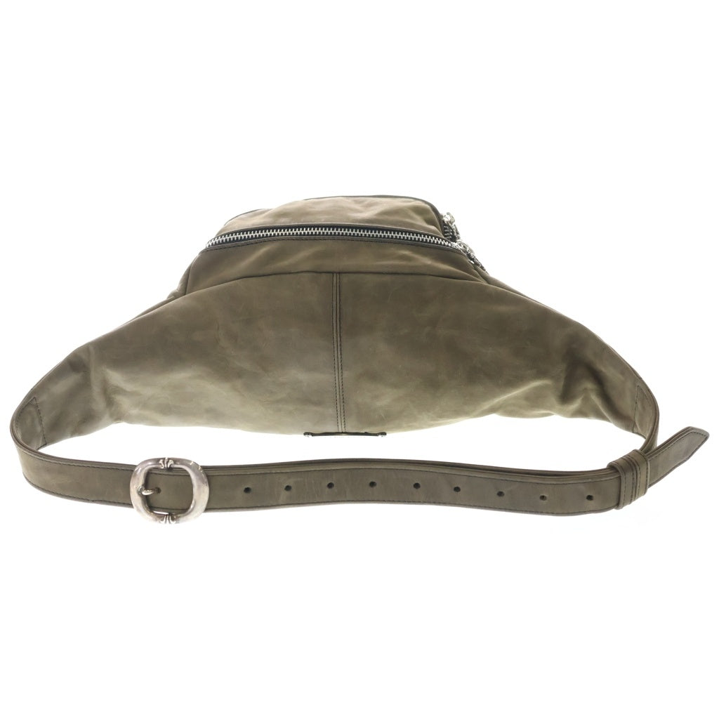 CHROME HEARTS(クロムハーツ) #1 SNAT PACK スナットパック ダガージップ ガンスリンガーベルト ヴィンテージ加工 レザーウエストバッグ アーミー グリーン カーキ