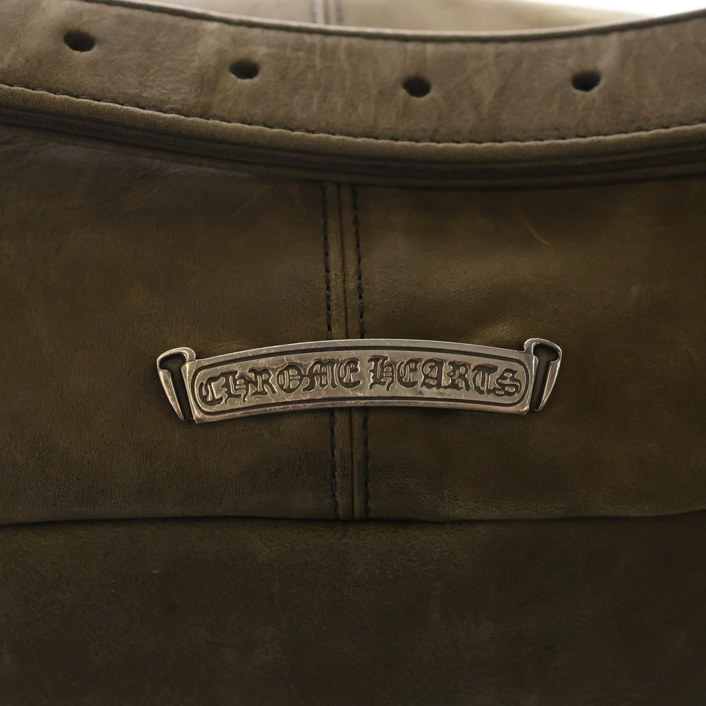 CHROME HEARTS(クロムハーツ) #1 SNAT PACK スナットパック ダガージップ ガンスリンガーベルト ヴィンテージ加工 レザーウエストバッグ アーミー グリーン カーキ