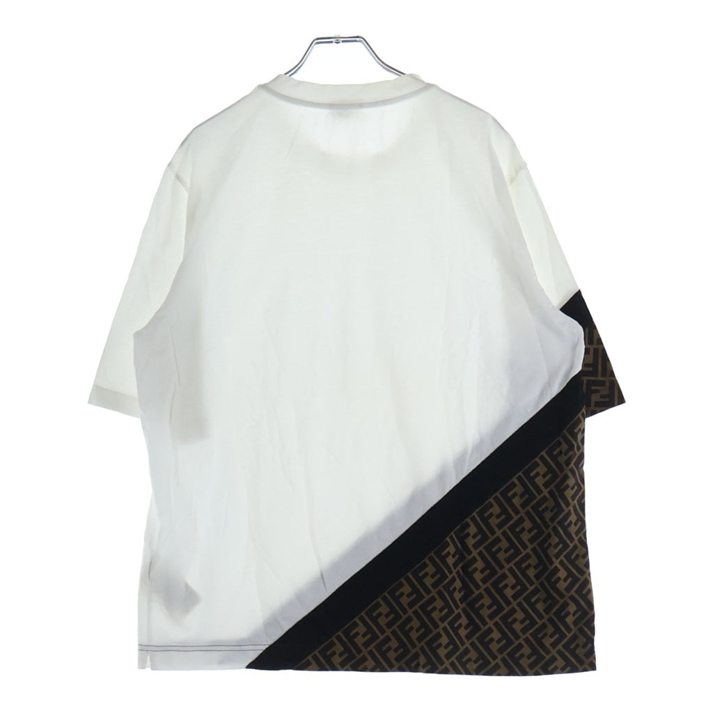 FENDI(フェンディ) LOGO MULTI ロゴマルチ クルーネック半袖Tシャツ FAF682 AN68 ホワイト