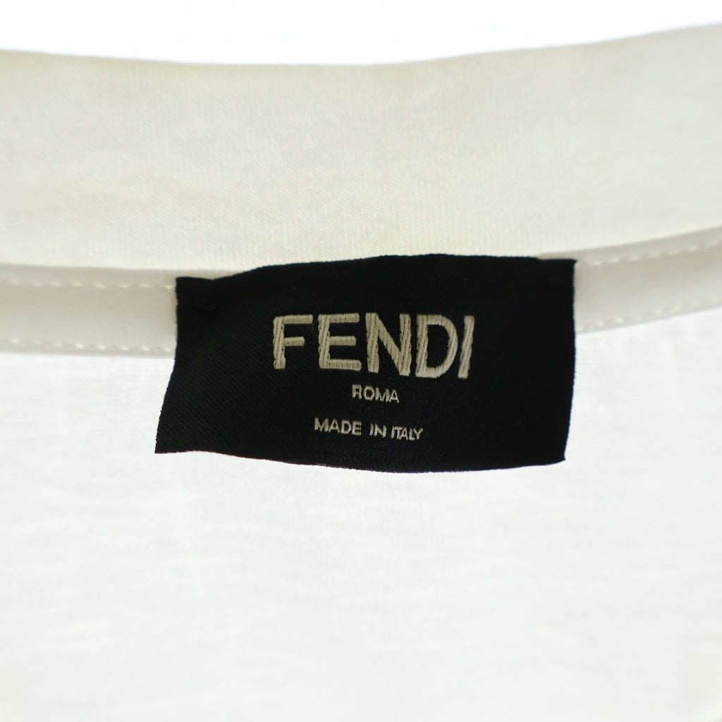 FENDI(フェンディ) LOGO MULTI ロゴマルチ クルーネック半袖Tシャツ FAF682 AN68 ホワイト