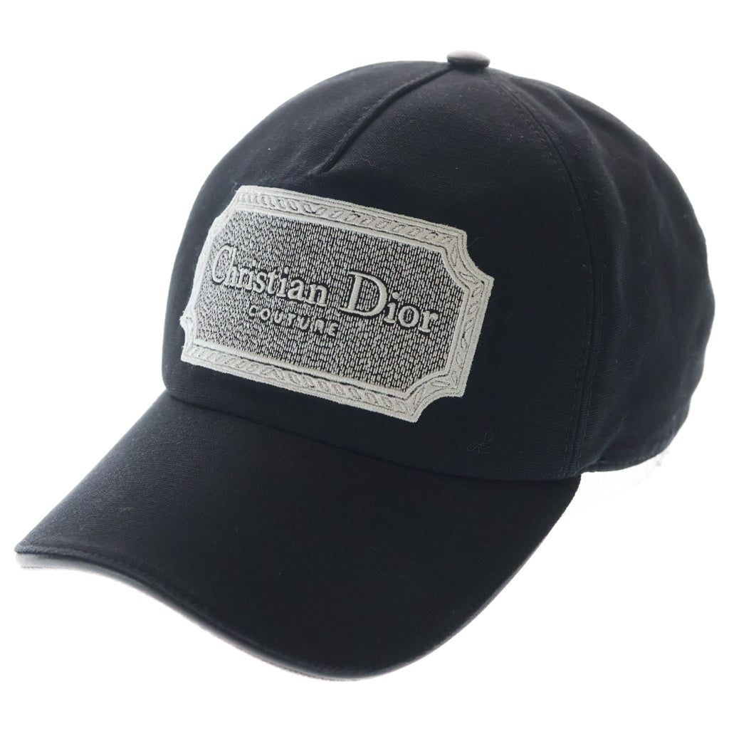 DIOR(ディオール) Couture Baseball Cap Cotton Canvas クチュール ベースボールキャップ コットンキャンバス 243C904C4511 ブラック レディース