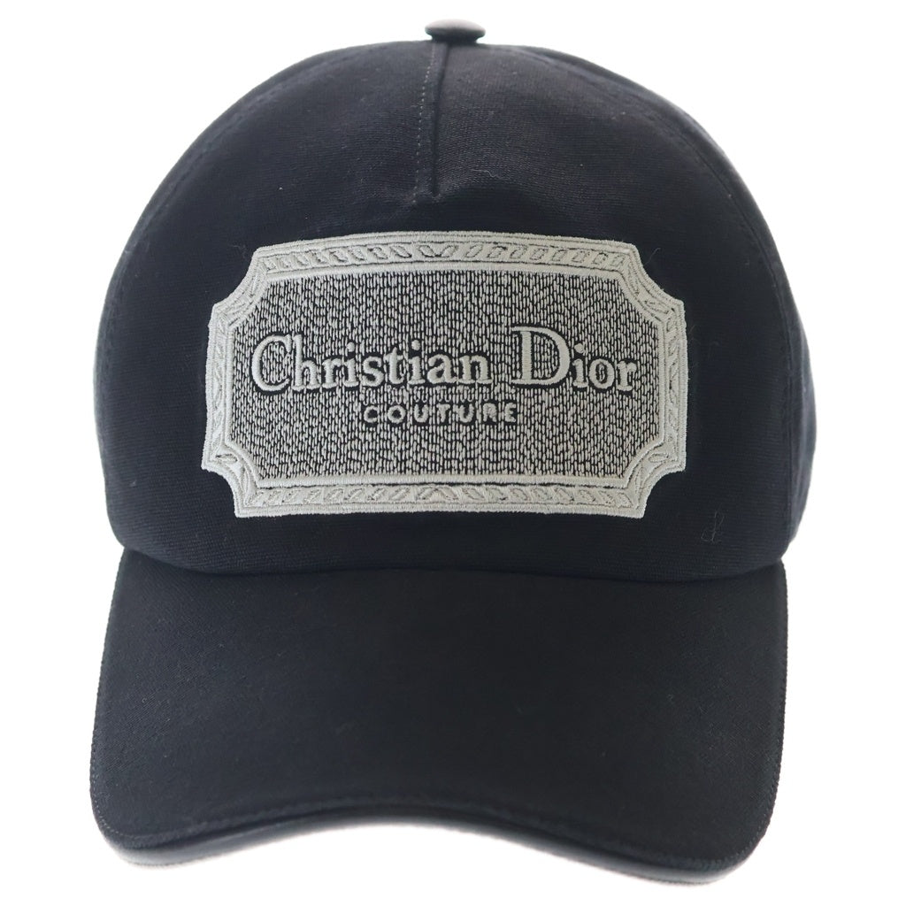 DIOR(ディオール) Couture Baseball Cap Cotton Canvas クチュール ベースボールキャップ コットンキャンバス 243C904C4511 ブラック レディース