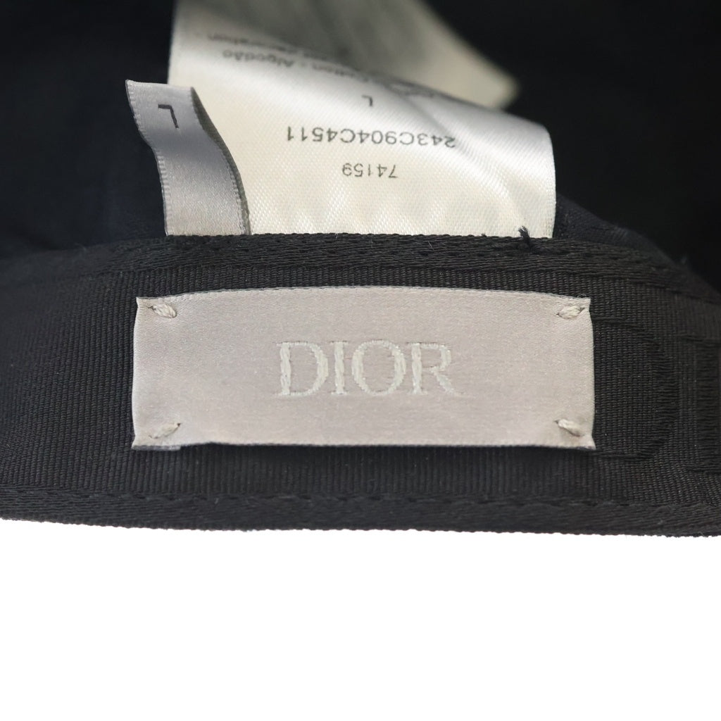 DIOR(ディオール) Couture Baseball Cap Cotton Canvas クチュール ベースボールキャップ コットンキャンバス 243C904C4511 ブラック レディース