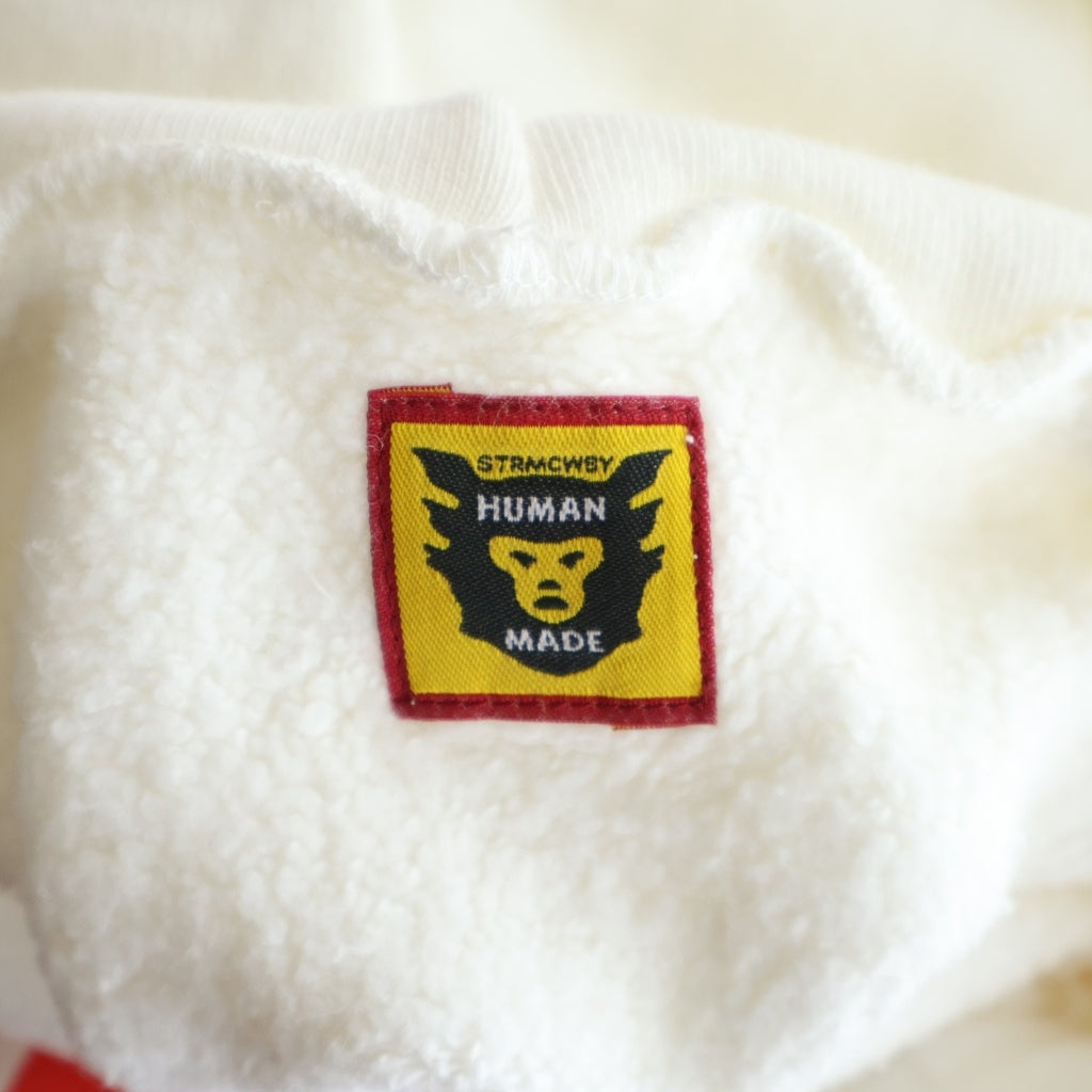 HUMAN MADE(ヒューマンメイド) Heart LOGO Hoodie ハートロゴ フーディーパーカー ホワイト/レッド