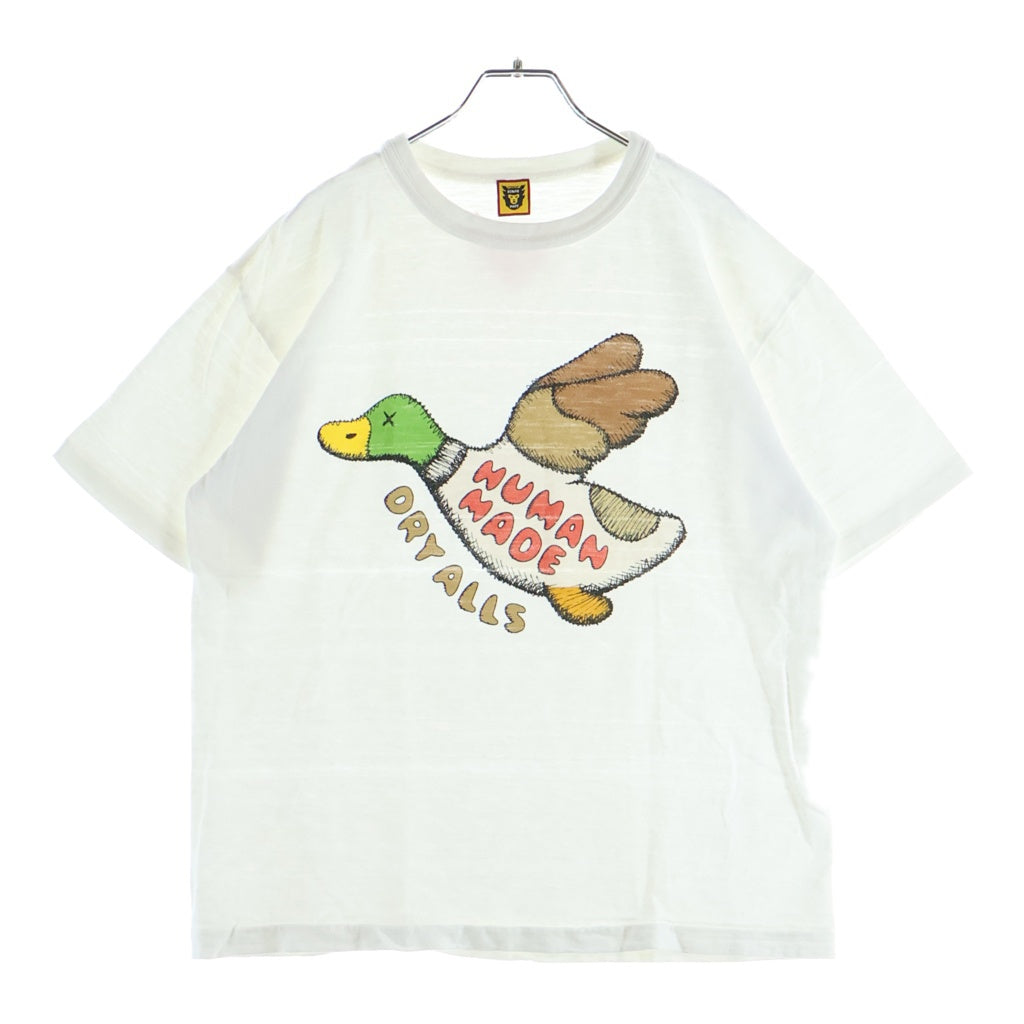 HUMAN MADE(ヒューマンメイド) ×KAWZ Duck graphic ダックグラフィックロゴ 半袖クルーネックTシャツ ホワイト