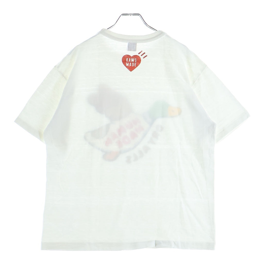 HUMAN MADE(ヒューマンメイド) ×KAWZ Duck graphic ダックグラフィックロゴ 半袖クルーネックTシャツ ホワイト