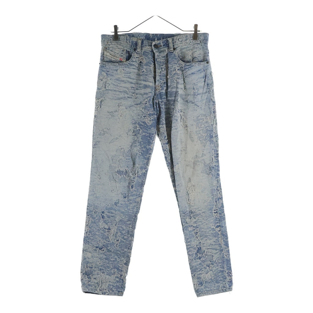 DIESEL(ディーゼル) 24AW D-FINITIVE-FSF1 Regular fit Denim レギュラーフィットデニム ダメージ加工 A16917007Z7 インディゴ