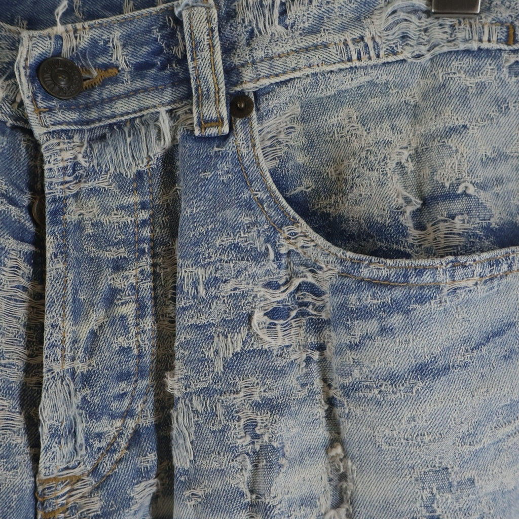 DIESEL(ディーゼル) 24AW D-FINITIVE-FSF1 Regular fit Denim レギュラーフィットデニム ダメージ加工 A16917007Z7 インディゴ