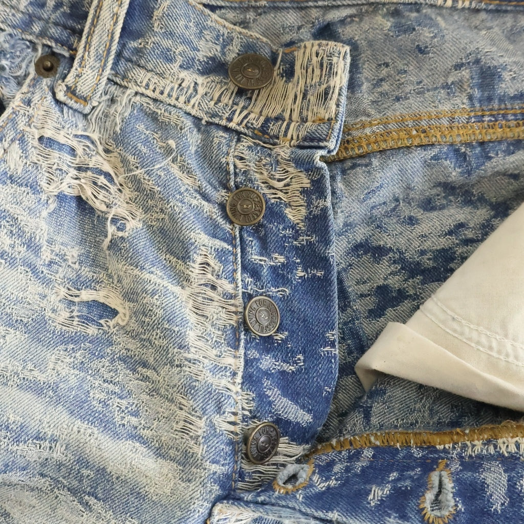 DIESEL(ディーゼル) 24AW D-FINITIVE-FSF1 Regular fit Denim レギュラーフィットデニム ダメージ加工 A16917007Z7 インディゴ