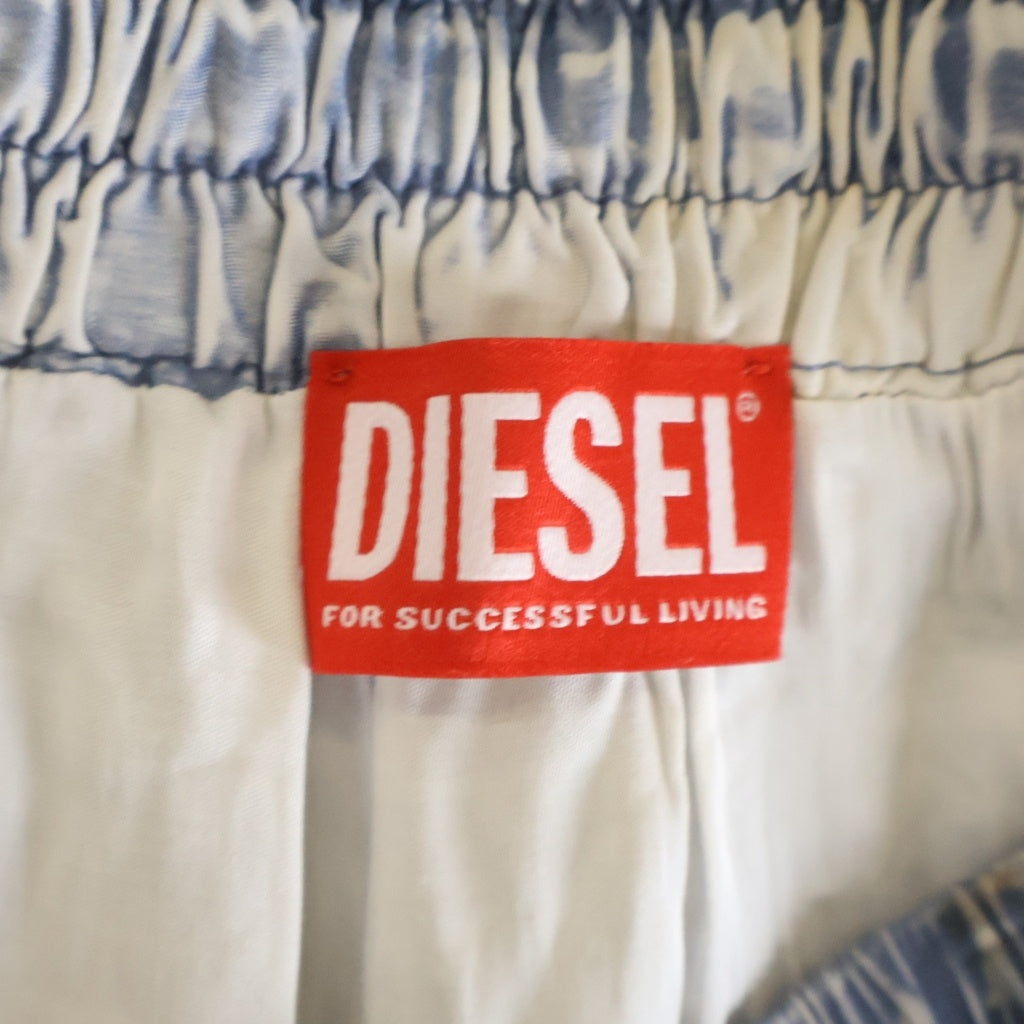 DIESEL(ディーゼル) 26SS P-OLLY X-ray effect check Track pants X線エフェクト チェックトラックパンツ A235360JMCC ブルー