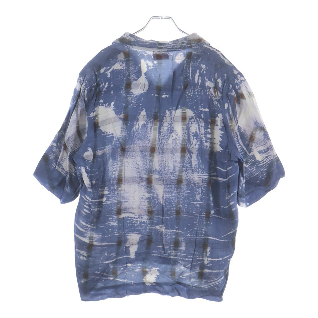 DIESEL(ディーゼル) 26SS S-BRICK X-ray effect check shirt X線エフェクト チェック半袖シャツ A234980JMCC ブルー