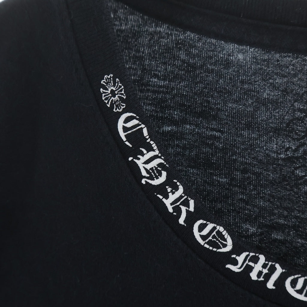 CHROME HEARTS(クロムハーツ) Neck Logo ネックロゴ クルーネック半袖Tシャツカットソー ブラック