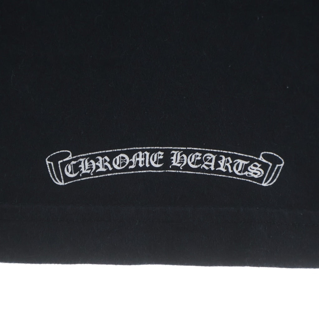 CHROME HEARTS(クロムハーツ) Neck Logo ネックロゴ クルーネック半袖Tシャツカットソー ブラック