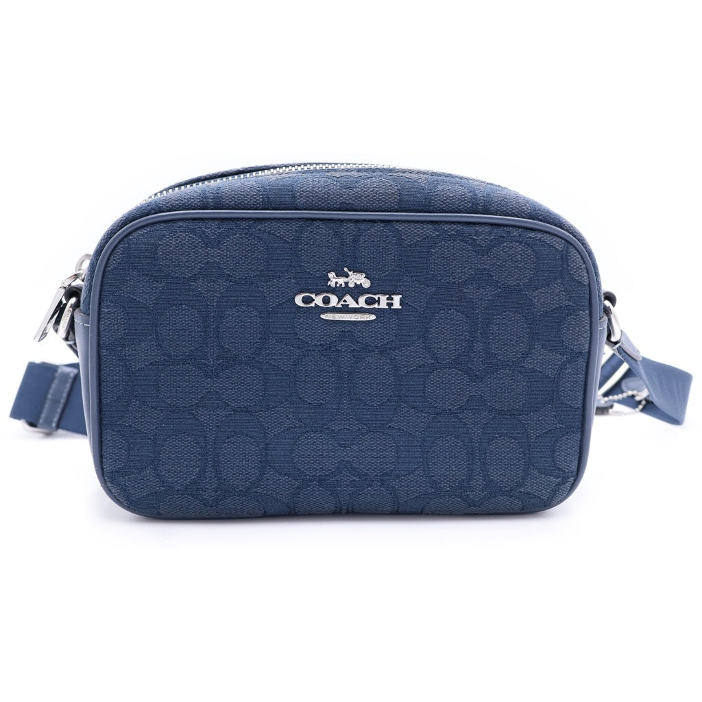 COACH(コーチ) ミニ ジェイミー カメラ バッグ シグネチャー ジャカード CT861 ショルダーバック インディゴ レディース