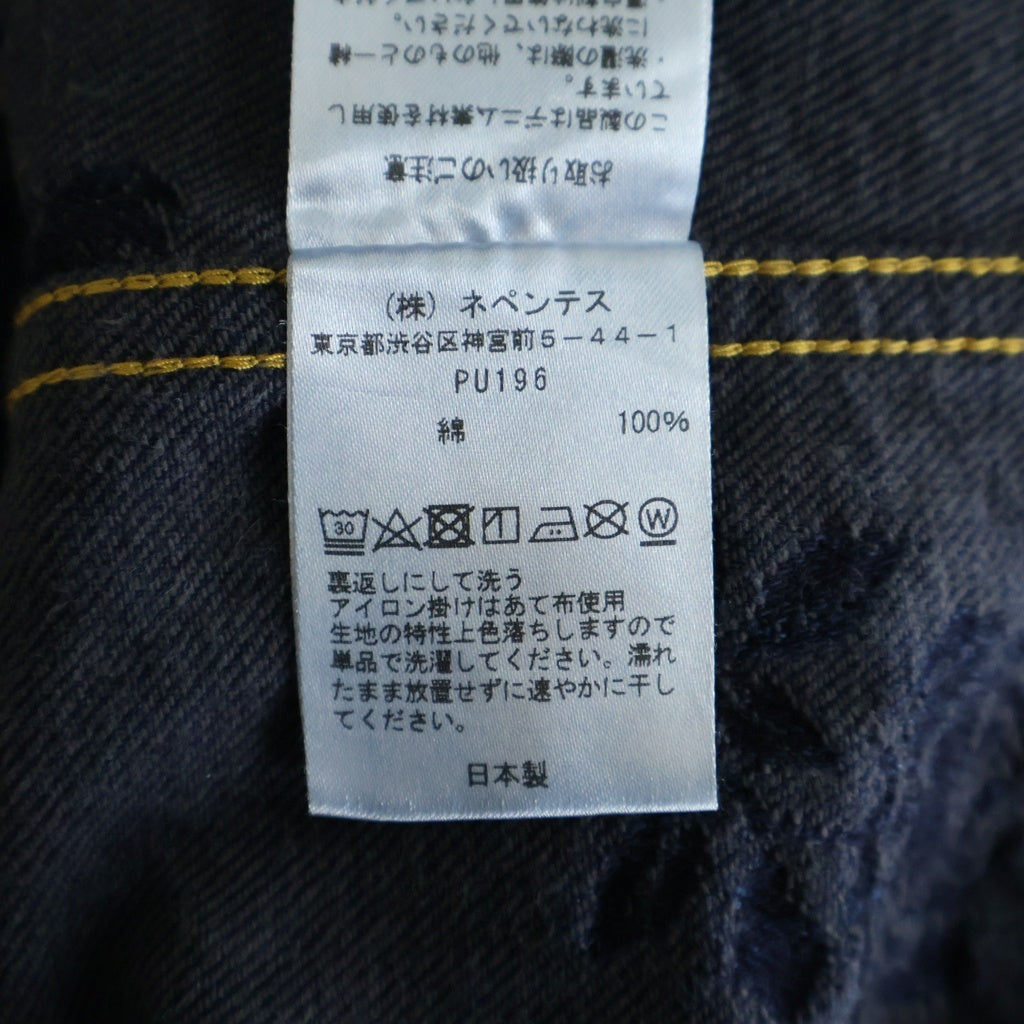 Needles(ニードルス) 24AW M.W. Jean Jacket 13oz Denim Rose Jq ローズ ジャガード シンチ Gジャン ネイビー