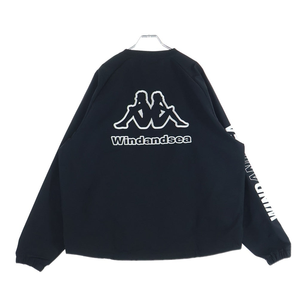 KAPPA(カッパ) ×WINDANDSEA PISTE ピステ ナイロン ロングスリーブ ブラック